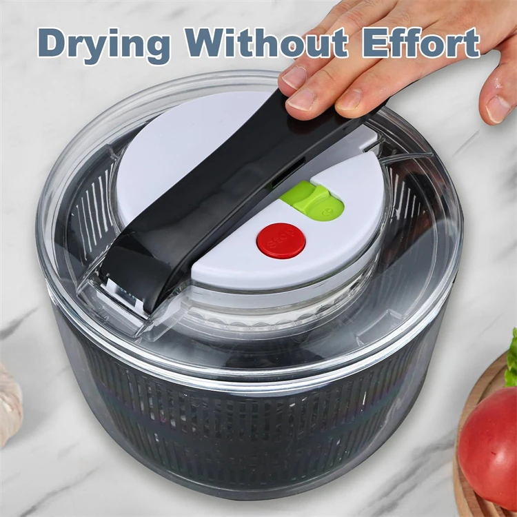 3L Salad Spinner Large Salad Sowl With Lid One-handed Easy Press Salad Spinner Washer Dryer Drainer Mixer 3L Salad Spinner Large Salad Sowl With Lid One-handed Easy Press Salad Spinner Washer Dryer Drainer Mixer