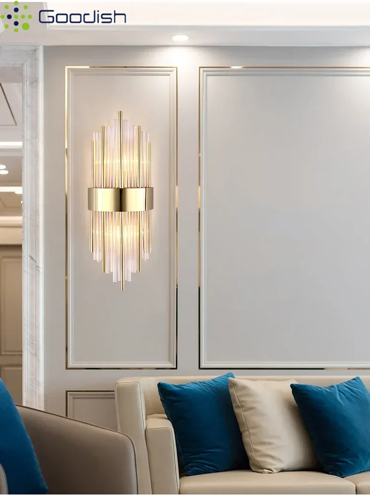 Modern Simplicity Luxury Golden Multi-shape Crystal LED Floor Lamps Art Creative Lights for Bedroom Home Decoration Chandelier