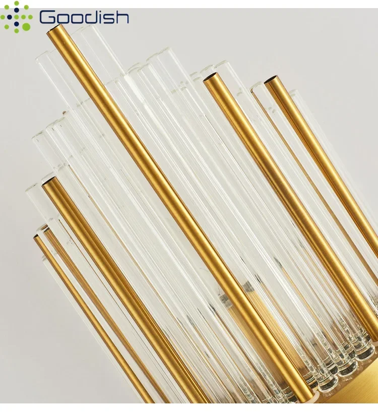 Modern Simplicity Luxury Golden Multi-shape Crystal LED Floor Lamps Art Creative Lights for Bedroom Home Decoration Chandelier