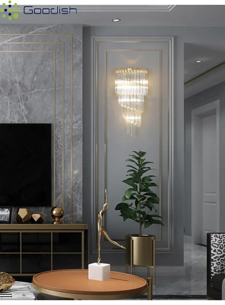 Modern Simplicity Luxury Golden Multi-shape Crystal LED Floor Lamps Art Creative Lights for Bedroom Home Decoration Chandelier