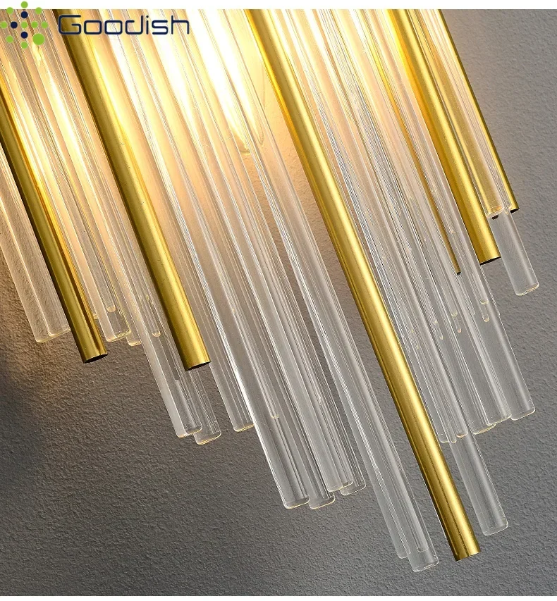 Modern Simplicity Luxury Golden Multi-shape Crystal LED Floor Lamps Art Creative Lights for Bedroom Home Decoration Chandelier