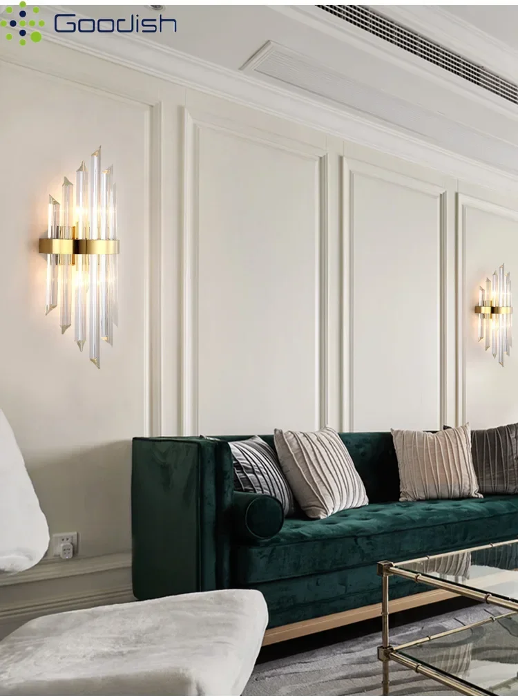 Modern Simplicity Luxury Golden Multi-shape Crystal LED Floor Lamps Art Creative Lights for Bedroom Home Decoration Chandelier