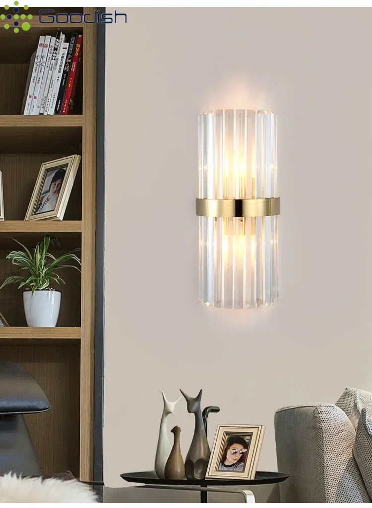 Modern Simplicity Luxury Golden Multi-shape Crystal LED Floor Lamps Art Creative Lights for Bedroom Home Decoration Chandelier