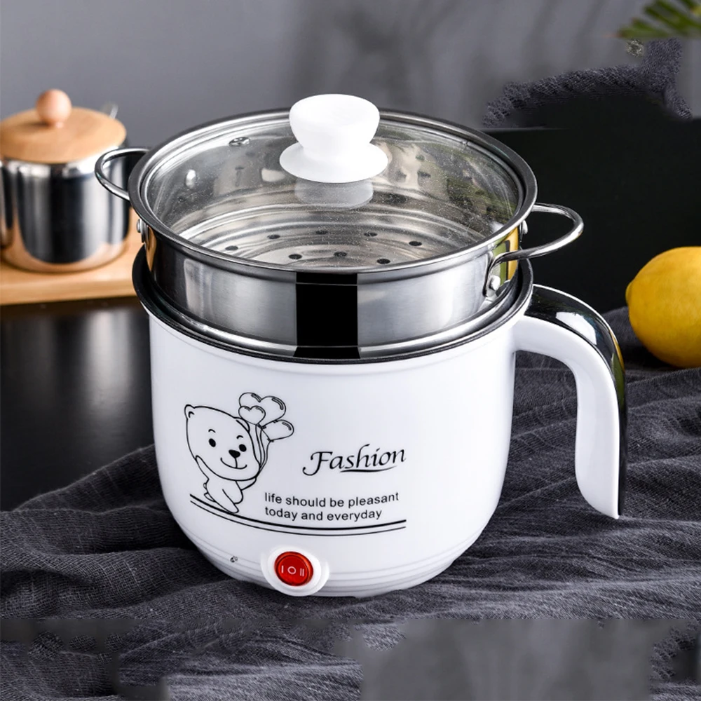 220V Electric Rice Cooker With Stainless Steel Steamer Multifunctional Kitchen Cooking Pot Non-stick Pan Hot Pot BBQ Home Use