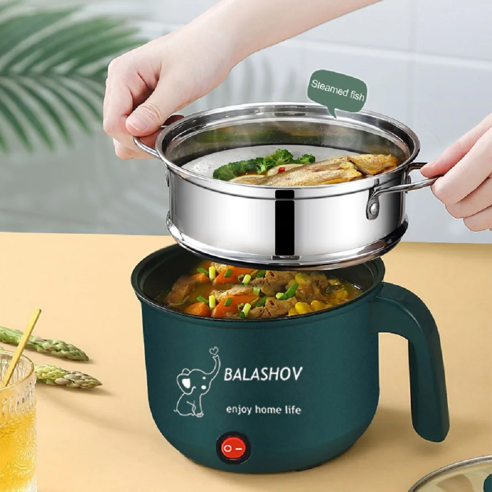 220V Electric Rice Cooker With Stainless Steel Steamer Multifunctional Kitchen Cooking Pot Non-stick Pan Hot Pot BBQ Home Use