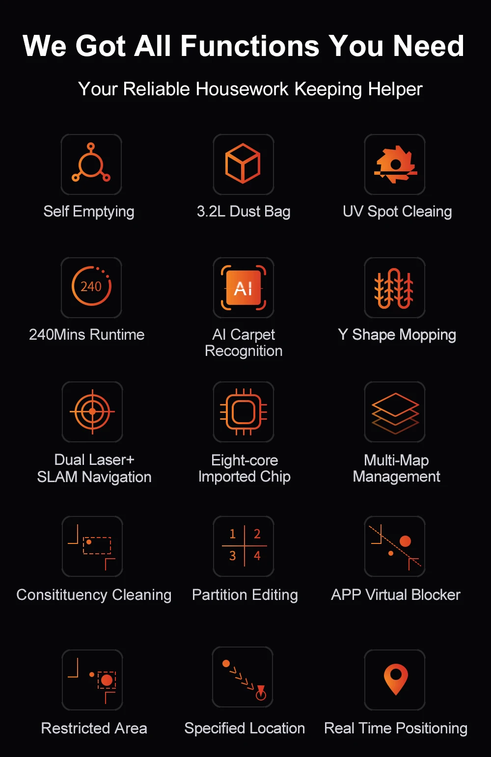 Robot Vacuum Cleaner K30 Self-cleaning dustbin, Dual Laser,UV Spot Cleaning,240mins Runtime, Auto Smart Carpet Floor Washing Robot Vacuum Cleaner K30 Self-cleaning dustbin, Dual Laser,UV Spot Cleaning,240mins Runtime, Auto Smart Carpet Floor Washing