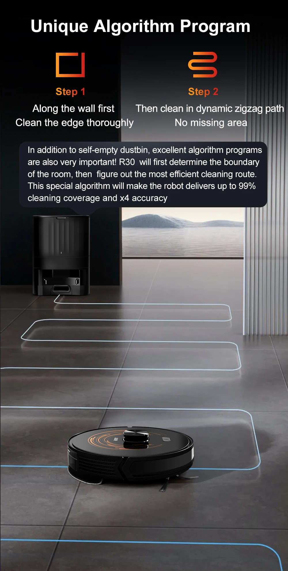 Robot Vacuum Cleaner K30 Self-cleaning dustbin, Dual Laser,UV Spot Cleaning,240mins Runtime, Auto Smart Carpet Floor Washing Robot Vacuum Cleaner K30 Self-cleaning dustbin, Dual Laser,UV Spot Cleaning,240mins Runtime, Auto Smart Carpet Floor Washing