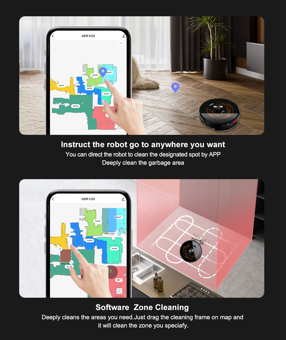 Robot Vacuum Cleaner K30 Self-cleaning dustbin, Dual Laser,UV Spot Cleaning,240mins Runtime, Auto Smart Carpet Floor Washing Robot Vacuum Cleaner K30 Self-cleaning dustbin, Dual Laser,UV Spot Cleaning,240mins Runtime, Auto Smart Carpet Floor Washing