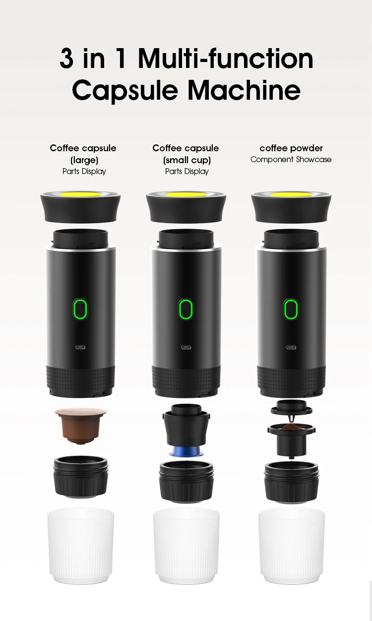 Xiaomi Youpin Coffee Machine Wireless Electric Portable Espresso Coffee Machine Maker 3-in-1 Capsule Powder Travel Coffee Maker