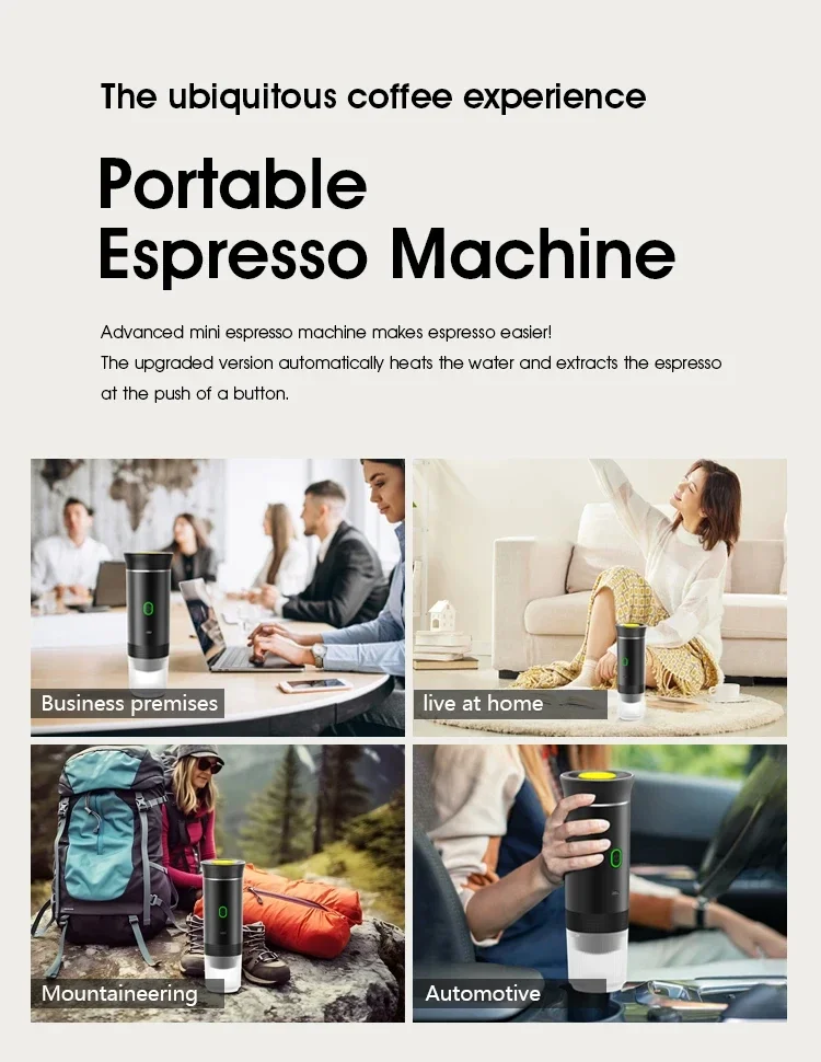 Xiaomi Electric Coffee Making Machine Wireless Type-C Rechargeable 3 in 1 Portable Coffee Makers Multiple Modes Household Travel