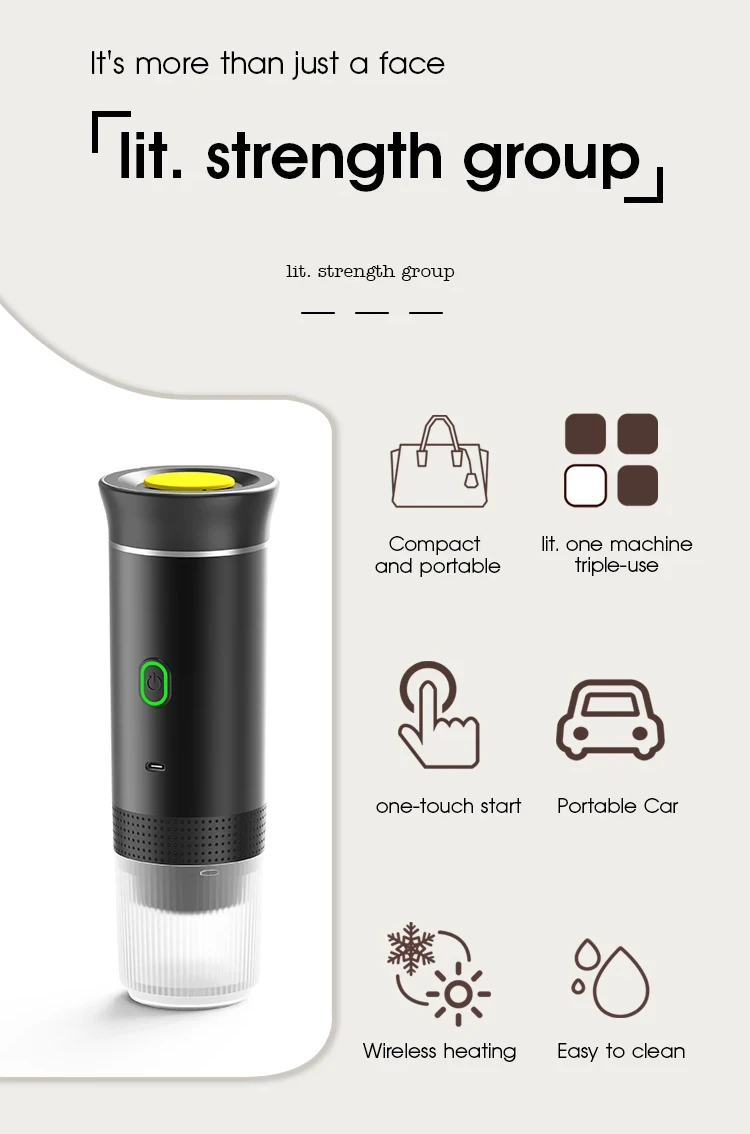 Xiaomi Electric Coffee Making Machine Wireless Type-C Rechargeable 3 in 1 Portable Coffee Makers Multiple Modes Household Travel